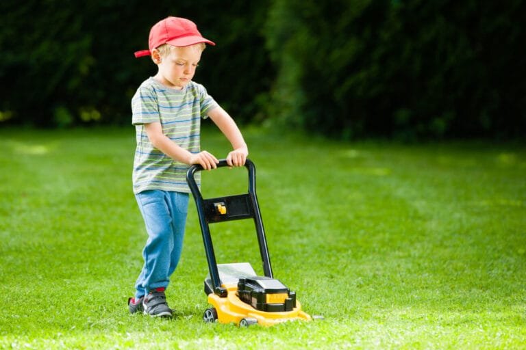 Do your own lawn care, like this kid!